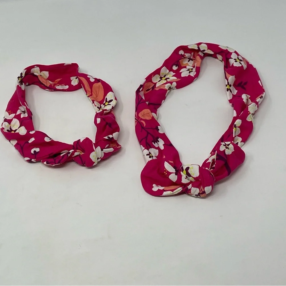 Latched Mama Mommy & Me Matching Headband Set - Lot of 2 Handmade Floral Sets